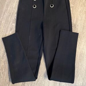 Zara NWOT Black Pants with Textured Detail.. has stretch Size S